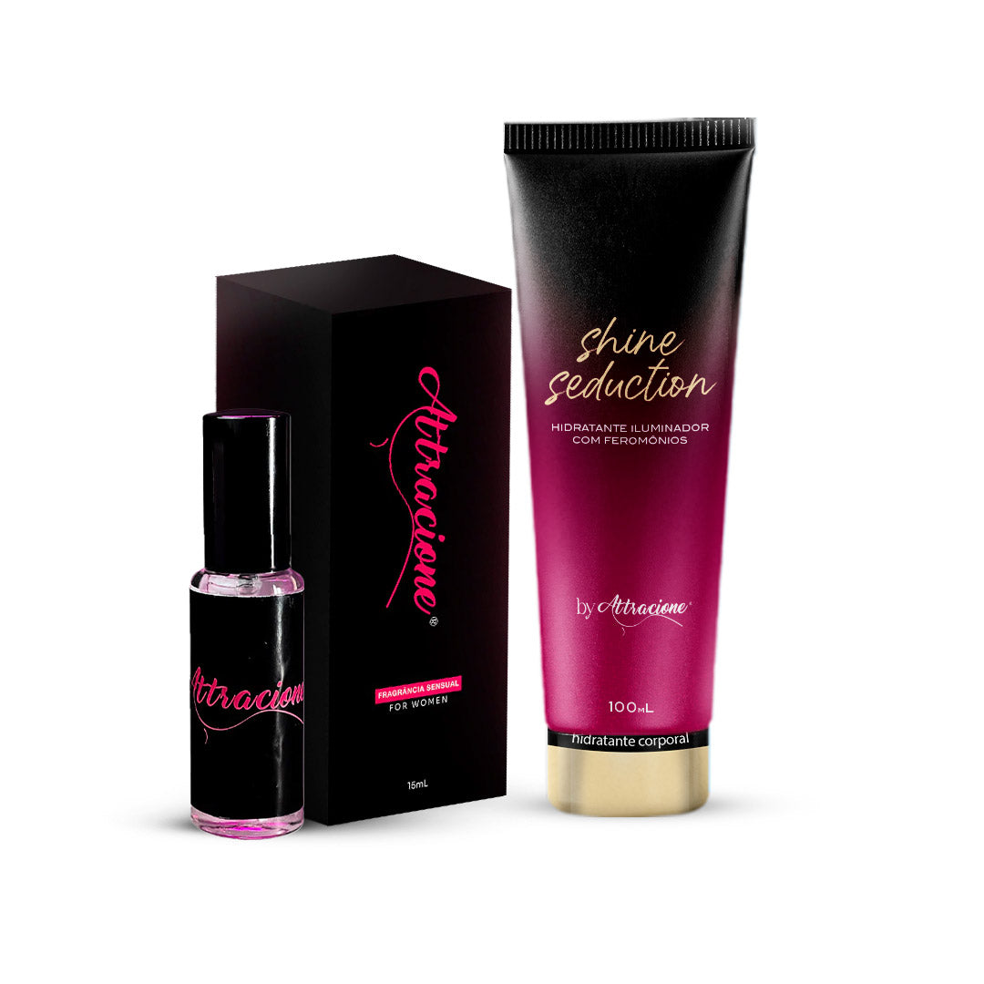 Kit: Perfume Attracione + Hidratante Shine Seduction