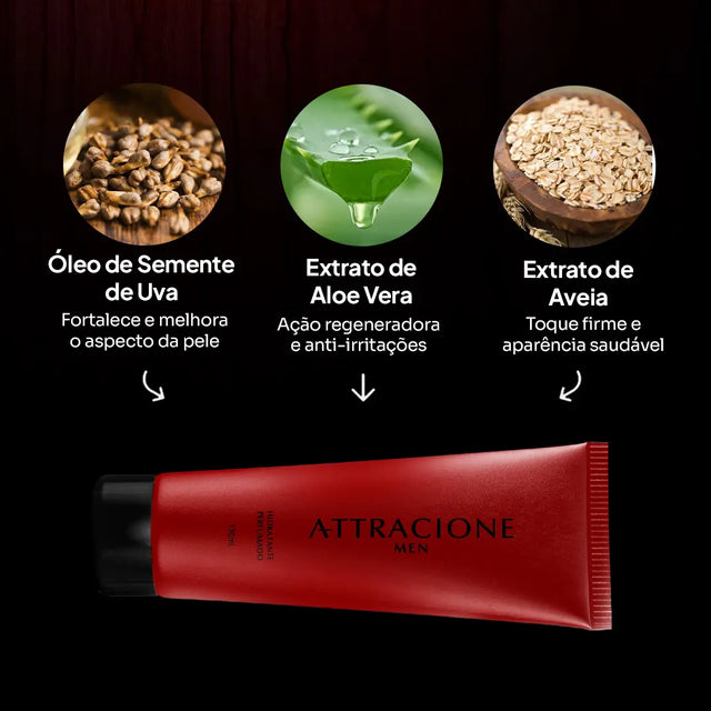 Kit Perfume Attracione Men + Hidratante