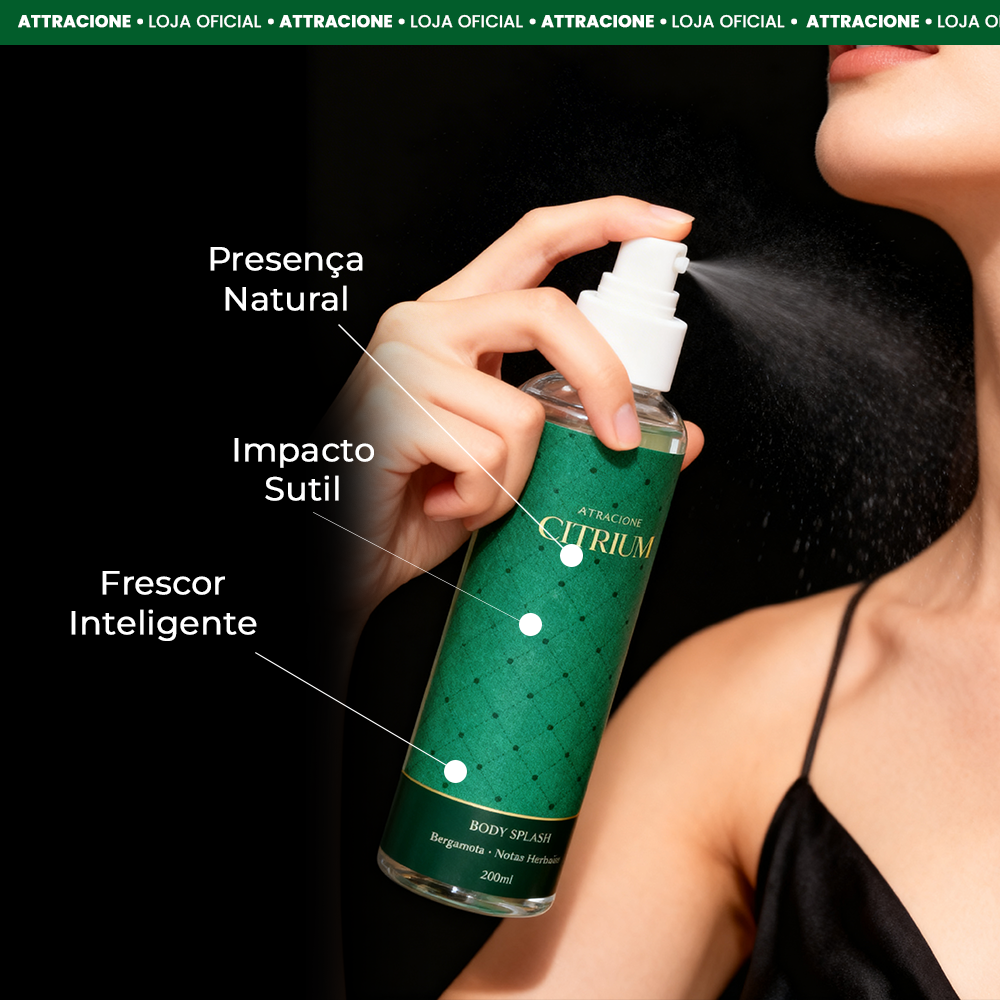Body Splash Citrium 200ml - Fragrância Cítrica Refrescante, Leve e Ideal para o Dia a Dia