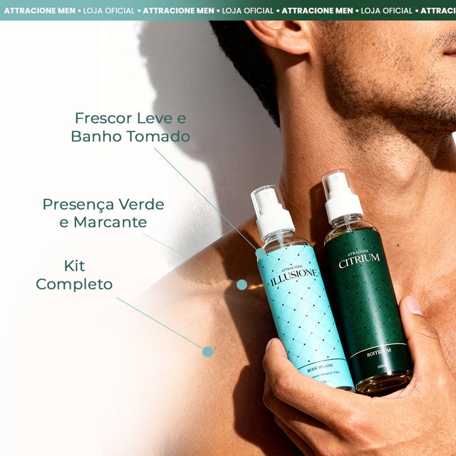 Kit Body Splash Citrium + Illusione 200ml - Fragrâncias Cítricas Refrescantes, Leves e Ideais para o Dia a Dia