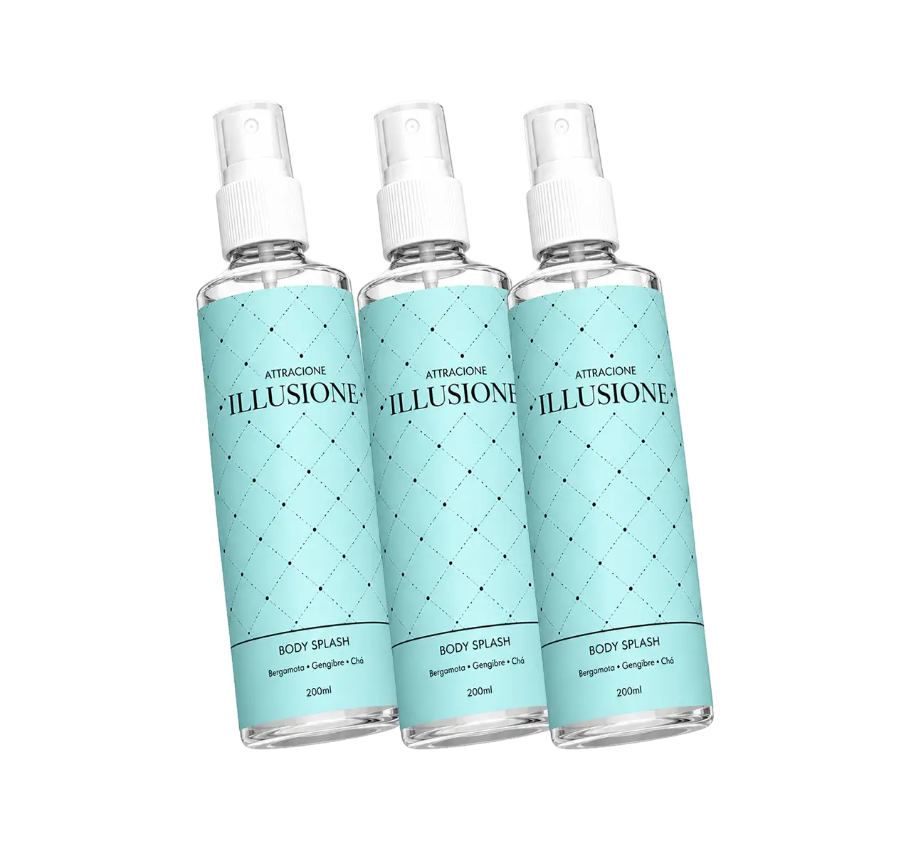 Body Splash Illusione 200ml - Frescor Cítrico Refrescante, Leve e Ideal para o Dia a Dia