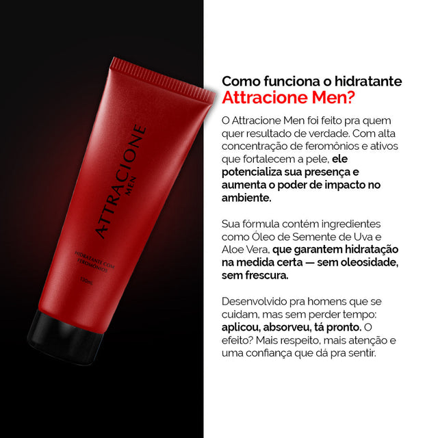 Hidratante Perfumado Attracione Men com Feromônios