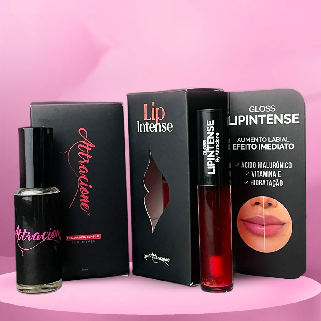 Kit: Perfume Attracione + Gloss Lip Intense