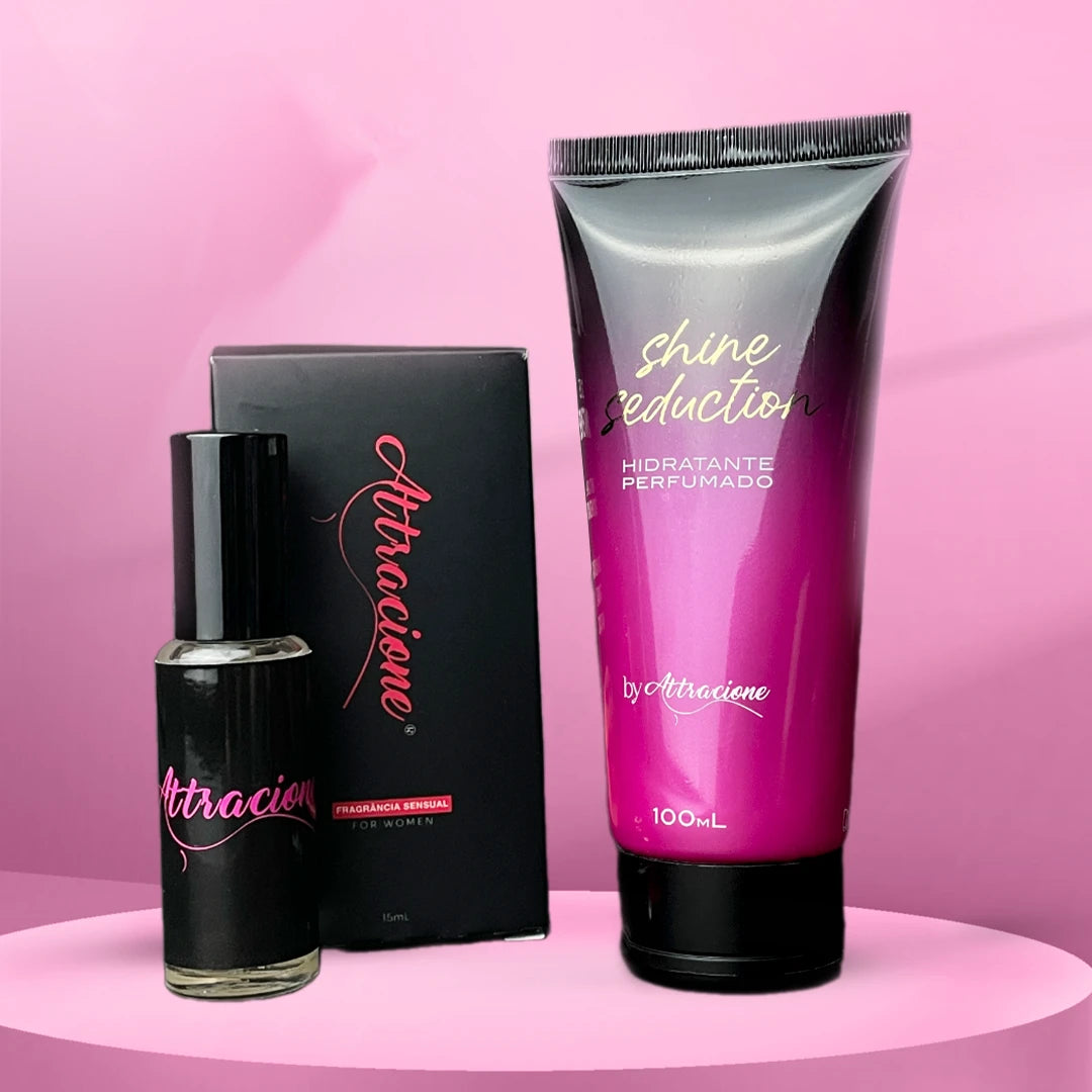 Kit: Perfume Attracione + Hidratante Shine Seduction